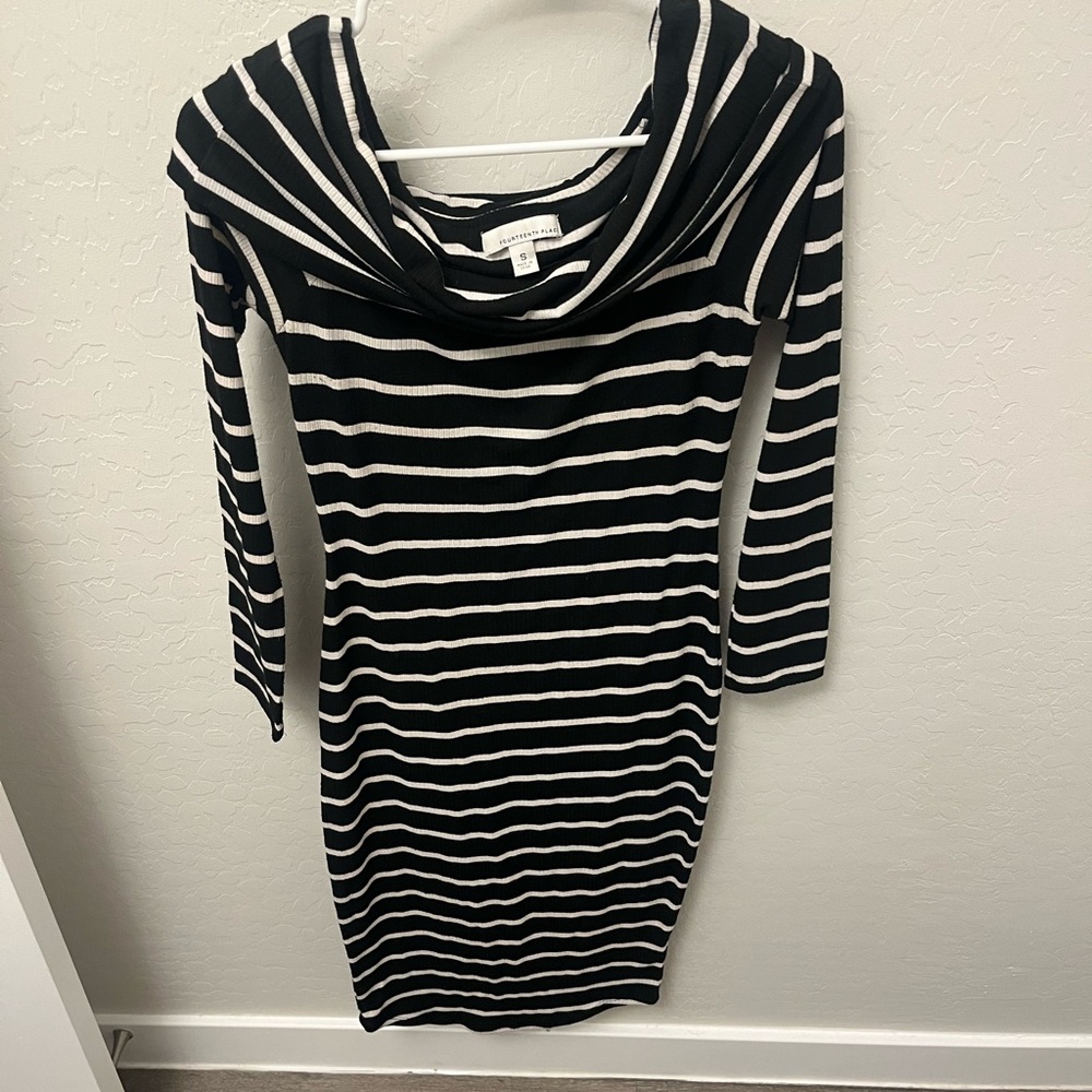 FOURTEENTH PLACE black & white dress